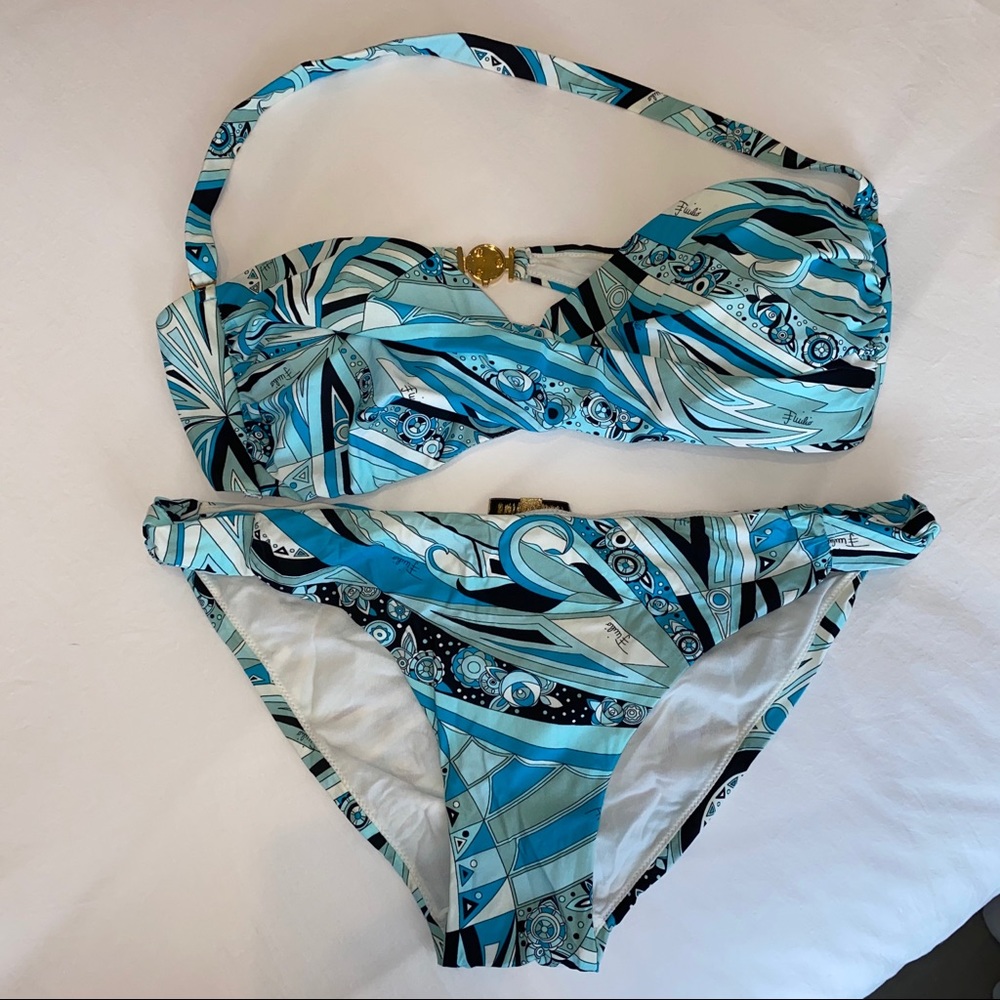 Emilio Pucci Blue Bikini